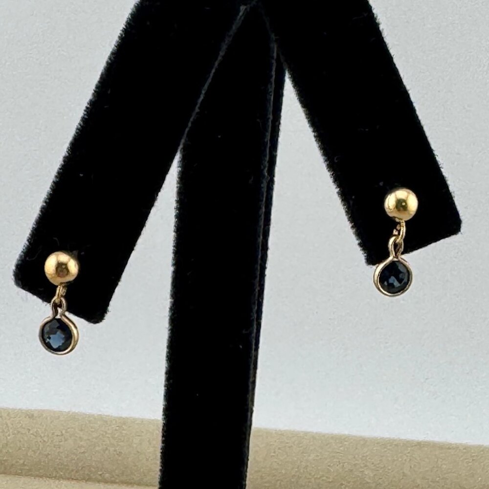 Brilliant Blue Sapphires each 4MM Faceted Drop